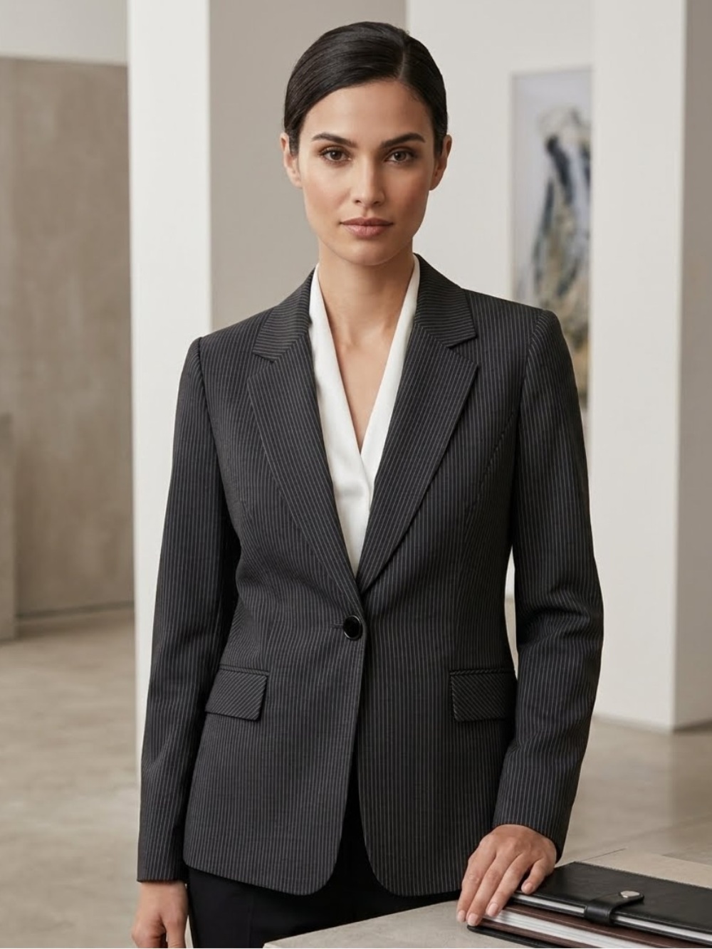 TAHARI Tailored Pinstripe Blazer
SIZE 12
Like New